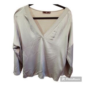 MNG Basics Long Sleeve Satin Blouse